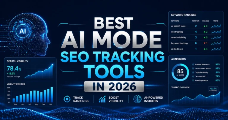 Best AI mode SEO tracking tools dashboard with AI search visibility and ranking analytics