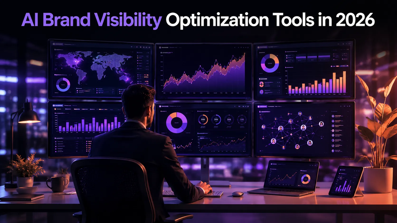 AI Brand Visibility Optimization Tools dashboard showing brand growth and SEO analytics