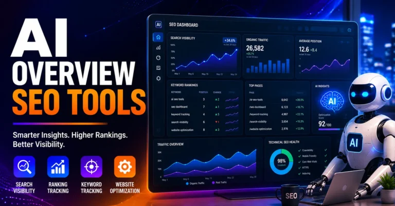 AI Overview SEO Tools Dashboard Showing Search Visibility Analytics